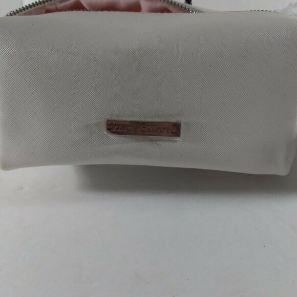 Vince Camuto Cosmetic Bag White Zipper 7 X 4 X 3 - Picture 1 of 5